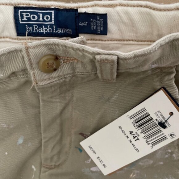 Ralph Lauren Paint Splatter Chino Pants Boys Size 4T/4 nwt - Picture 5 of 5